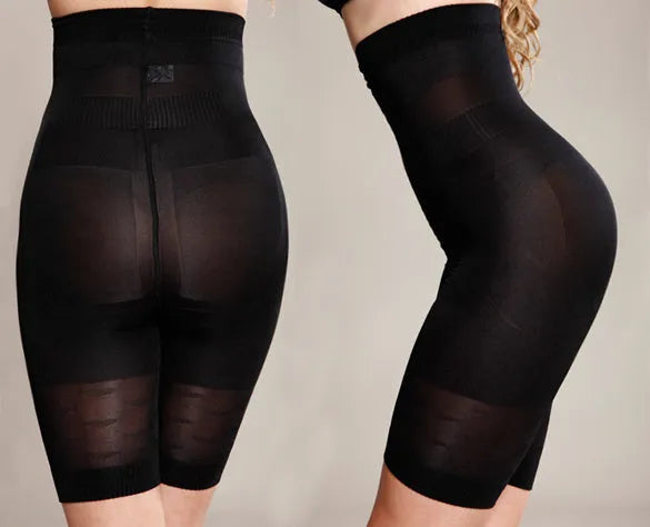 Women's seamless high waist shapewear shorts for tummy control in black colour