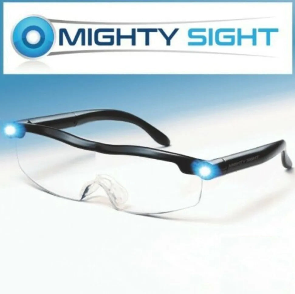 Transparent black USB LED reading glasses with integrated lighting for scheduled reading use