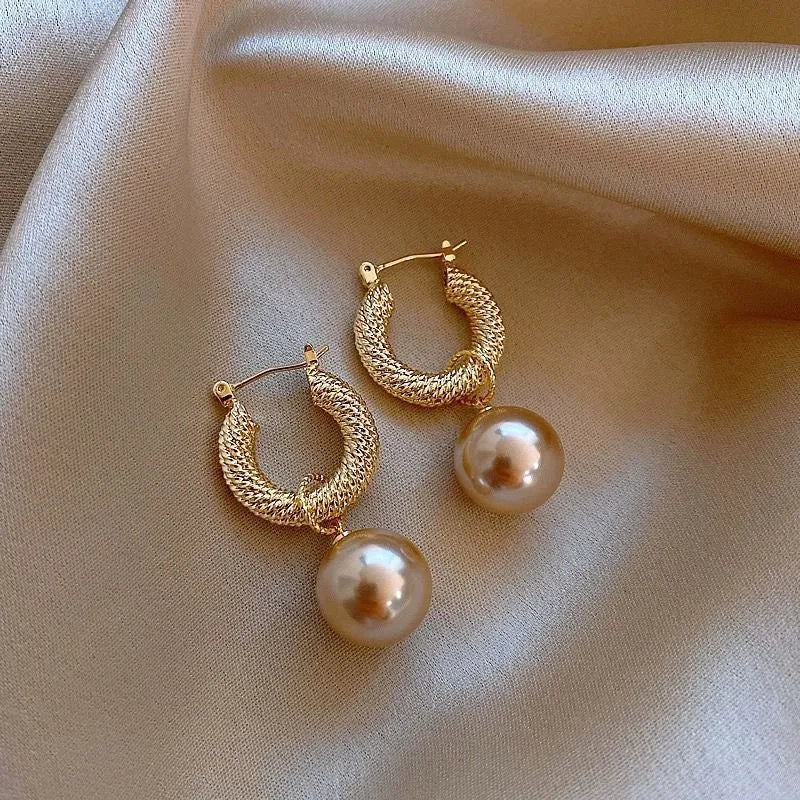 Copper geometric rose earrings for women with electroplated zircon finish in multiple colour options