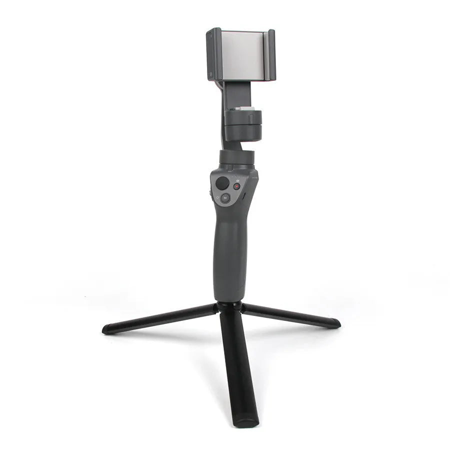Black aluminium mobile phone tripod with PTZ head for iPhone compatibility