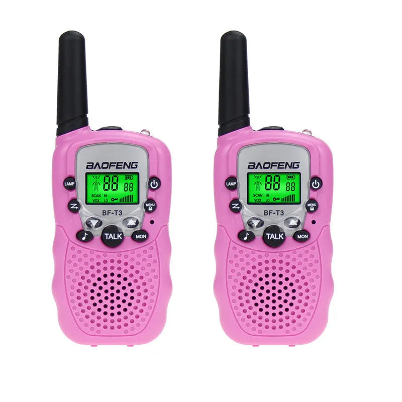 Children's walkie talkie handheld station in various colours with 22-channel capability