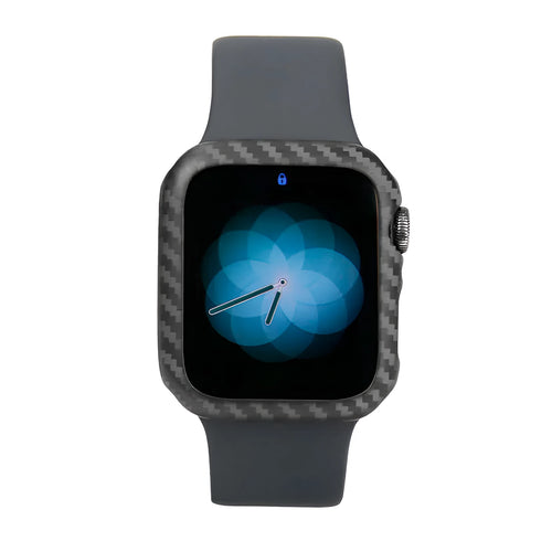 44mm Apple Watch Series 4 leather case in bright black or matt black colour