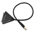 Black USB 3.0 to SATA adapter cable with 7+15 pin connector for external hard drive connection