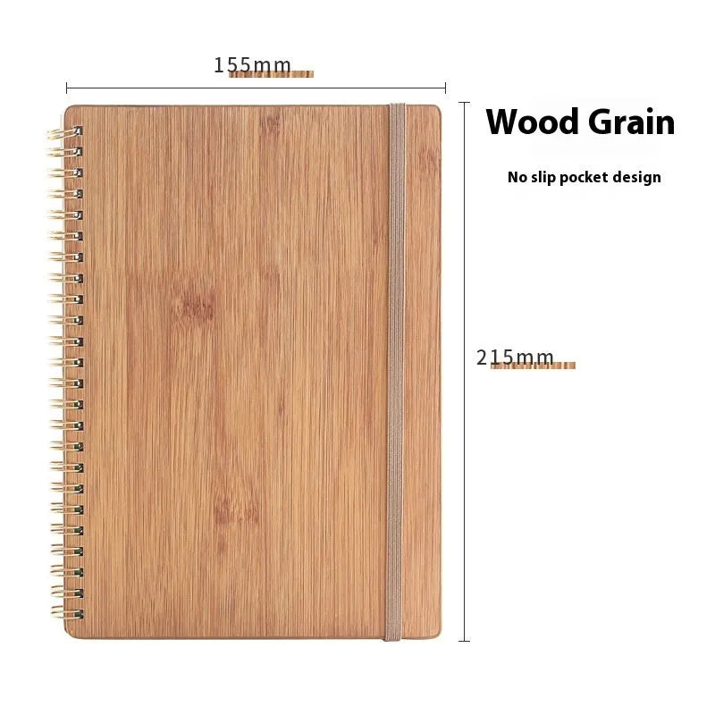 A5 erasable spiral notebook with stone paper, custom cover options including pockets and sticky notes