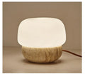 Cream style retro creative bedside lamp body with button switch measuring 18x17cm for warm bulb lighting
