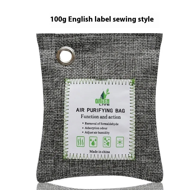 Bamboo charcoal wrapped formaldehyde removal activated carbon bags for household air purification