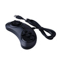 Black Sega USB game controller for PC with 1.8 metre cable and custom logo option