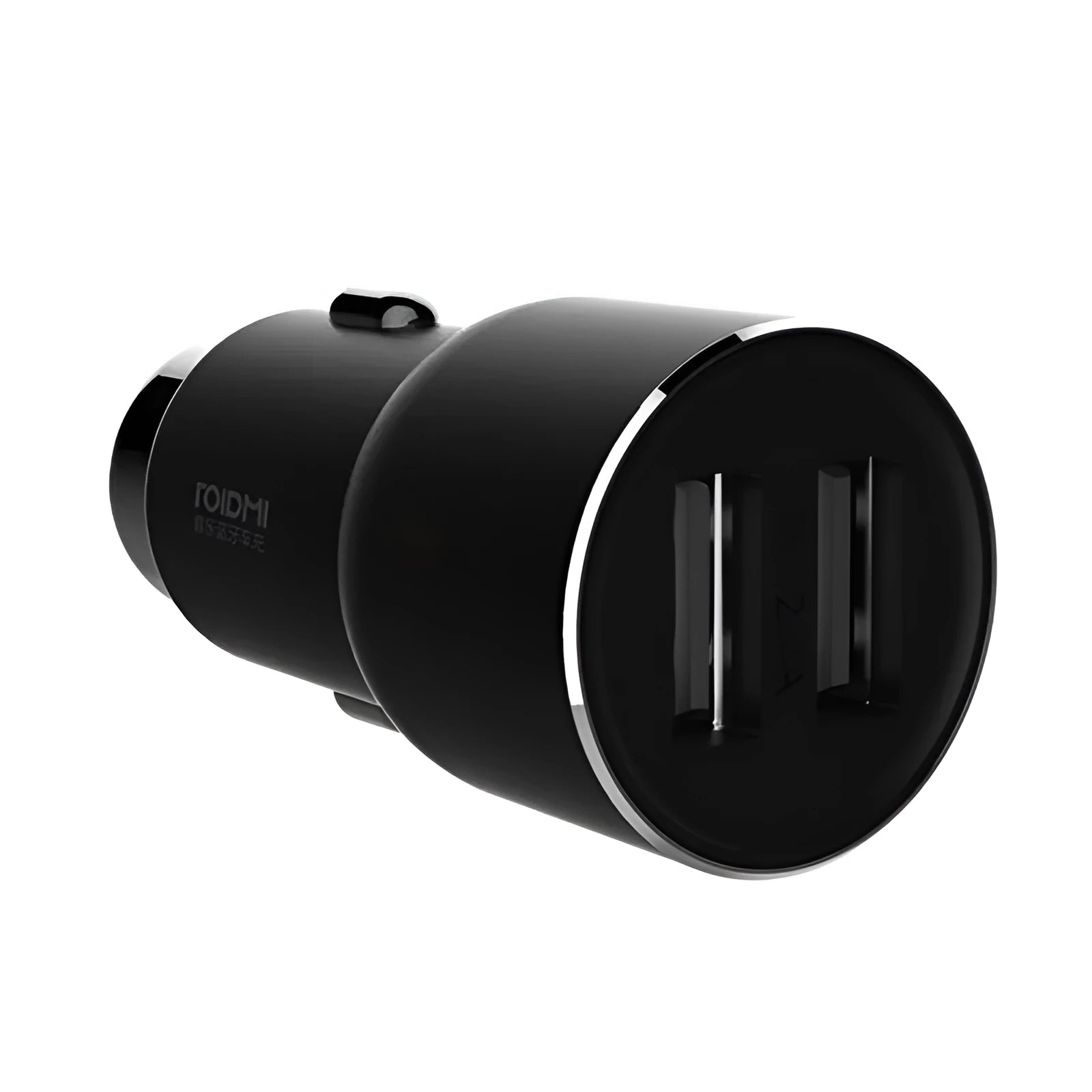 Black USB car charger with Bluetooth music player functionality for vehicles