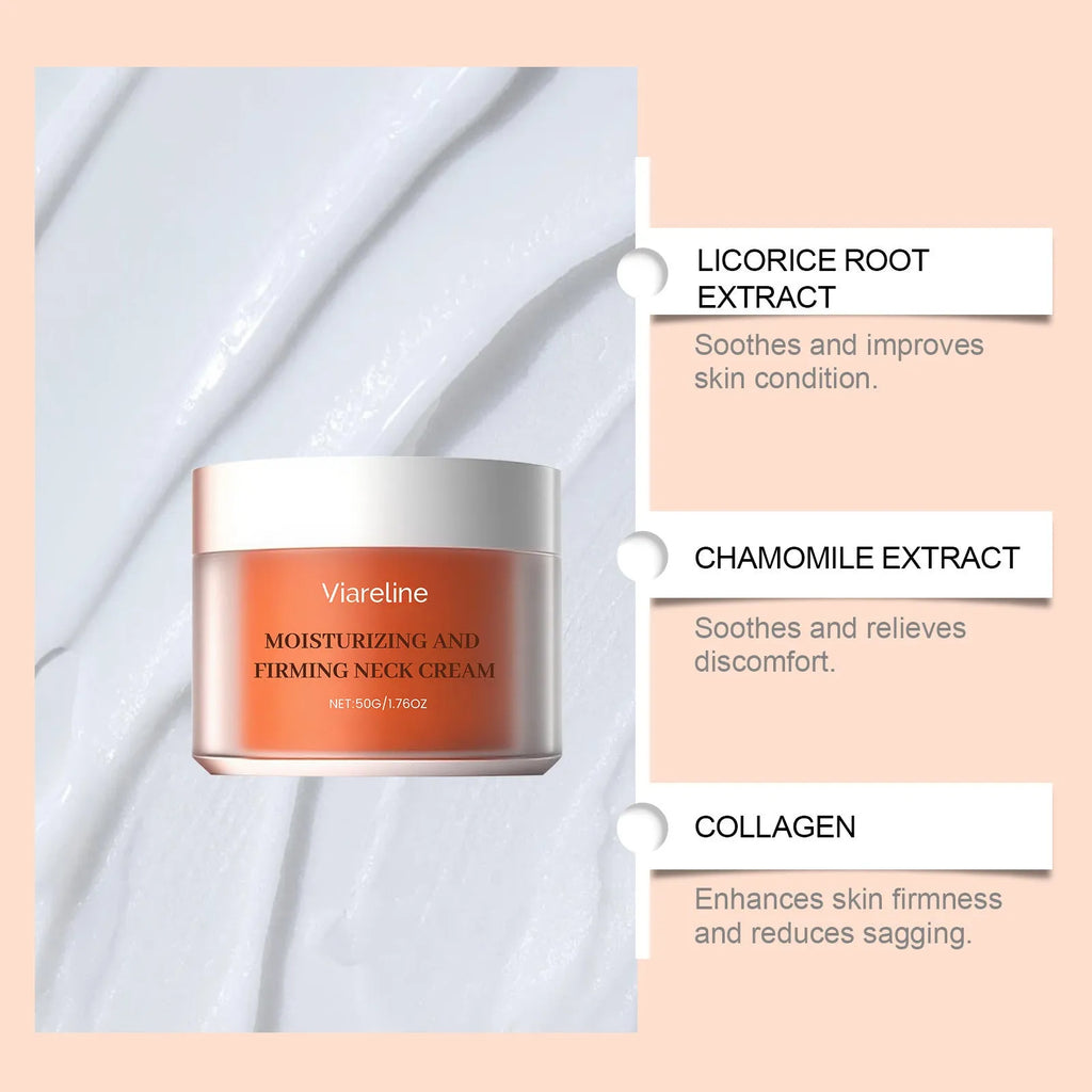 50g neck contour moisturising cream with compact packaging for daily skin care