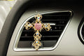 Alloy car fragrance clip with liquid perfume for air vent attachment in decorative designs