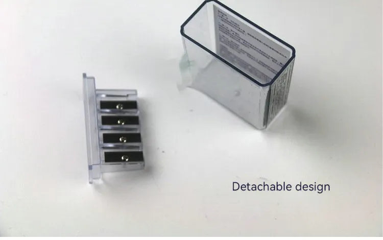 Geometric four-hole pencil sharpener with blades and screwdriver for art pencil maintenance