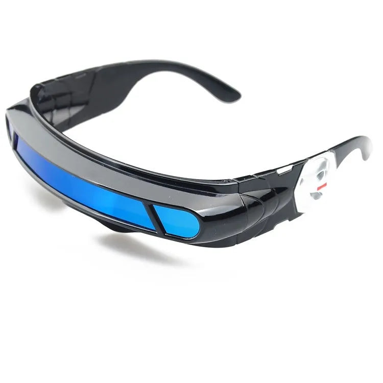 Polarised sports sunglasses with PC frame in three colour options: blue mercury, grey sheet, and red mercury