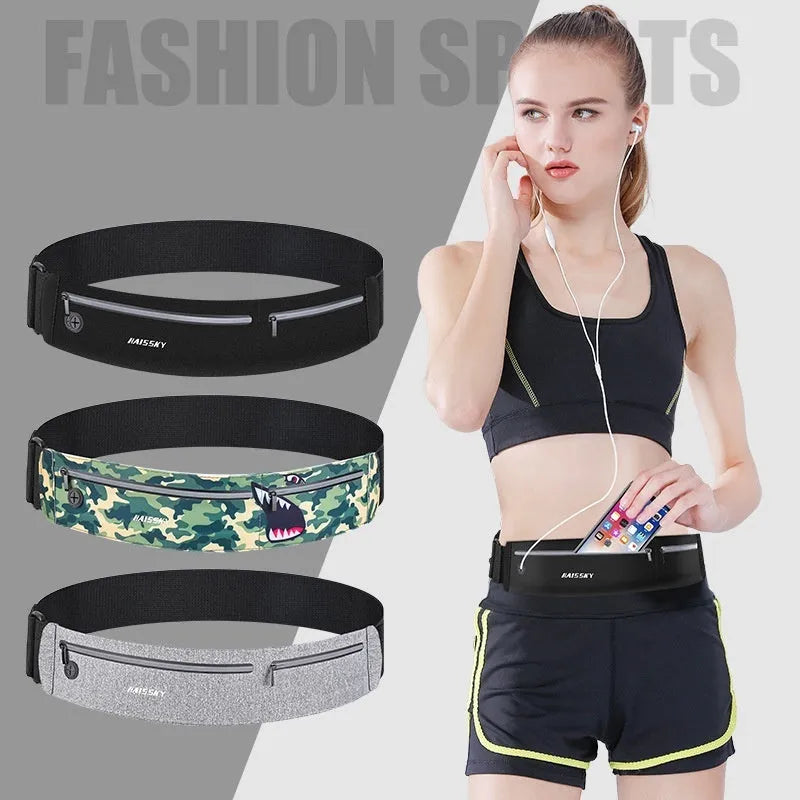 Unisex 8-inch waterproof waist bag in camouflage crocodile colour for outdoor sports