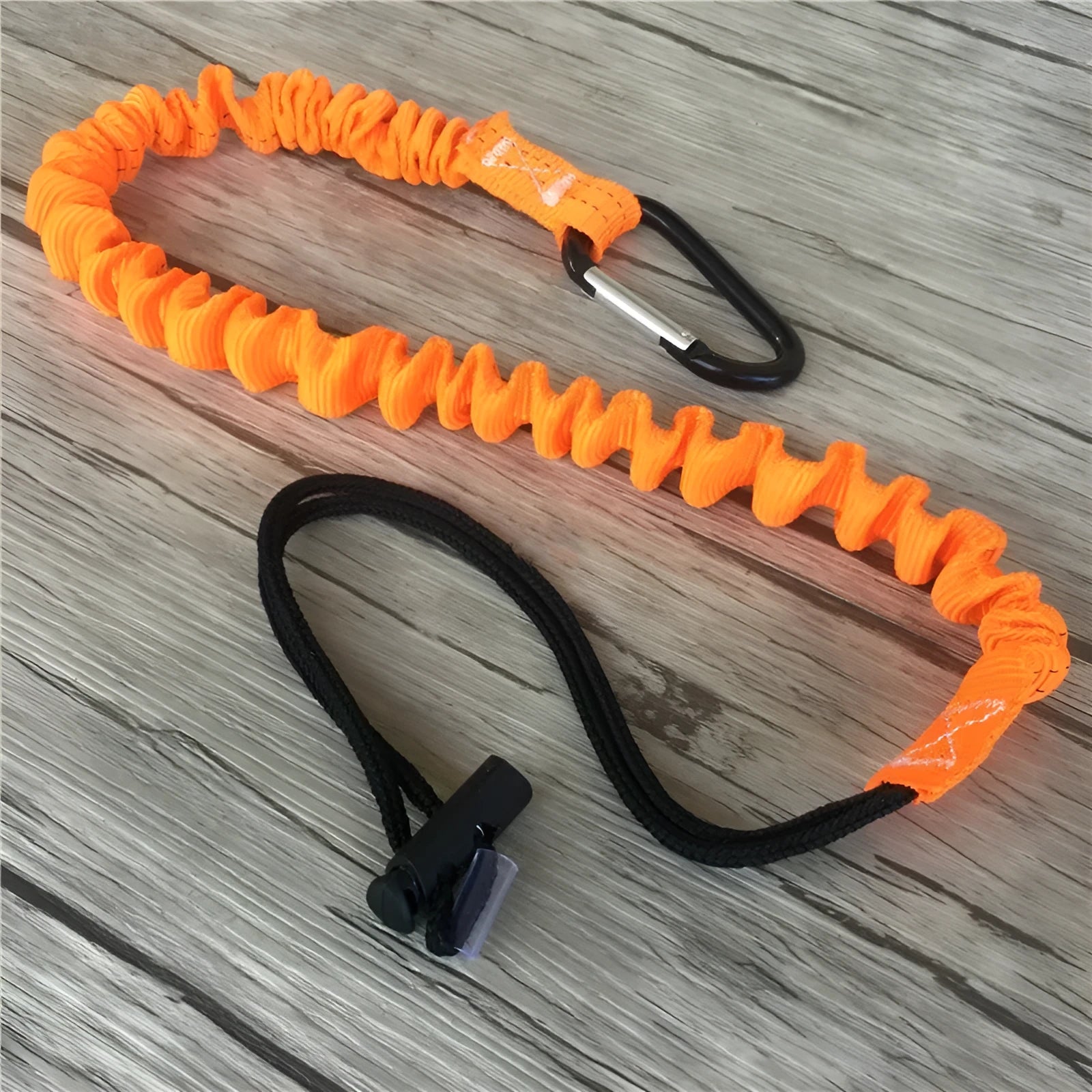 Orange fishing rod safety rope with 90cm length for connecting rod sections