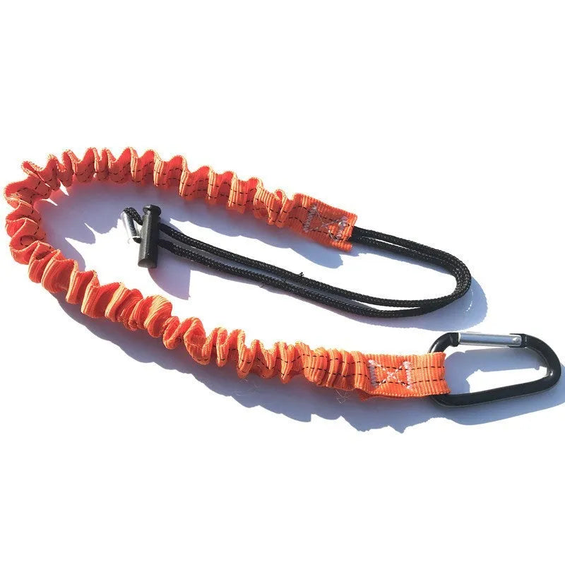 Orange fishing rod safety rope with 90cm length for connecting rod sections