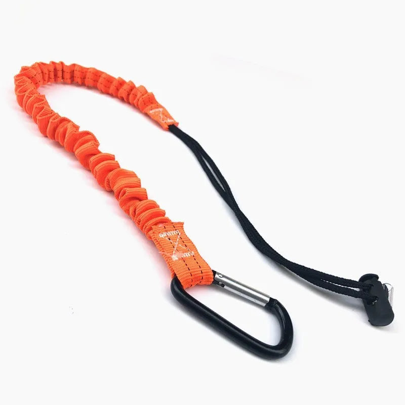 Orange fishing rod safety rope with 90cm length for connecting rod sections