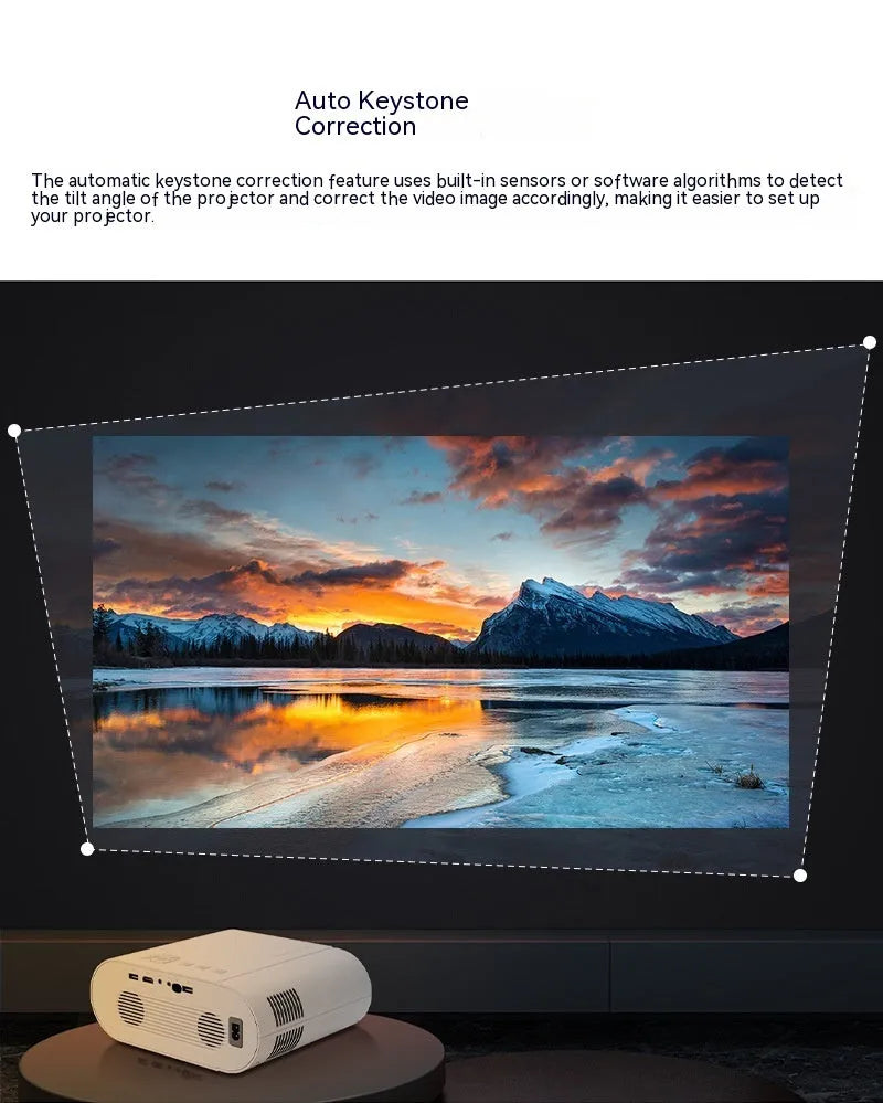 White T07 Full HD Smart Projector with 320 ANSI lumen brightness and Android operating system