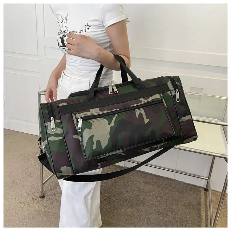 Camouflage waterproof luggage bag with below 20 litre capacity and polyester lining