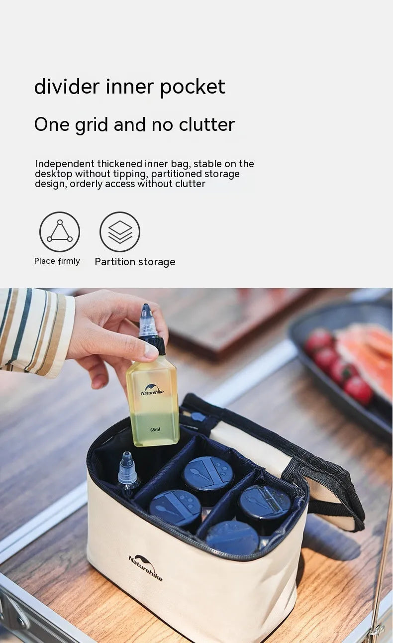 Naturehike six-piece portable outdoor seasoning bottle set in modern simplicity style.