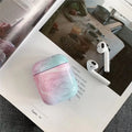 Hard white marble PC protective case cover for Apple AirPods charging box