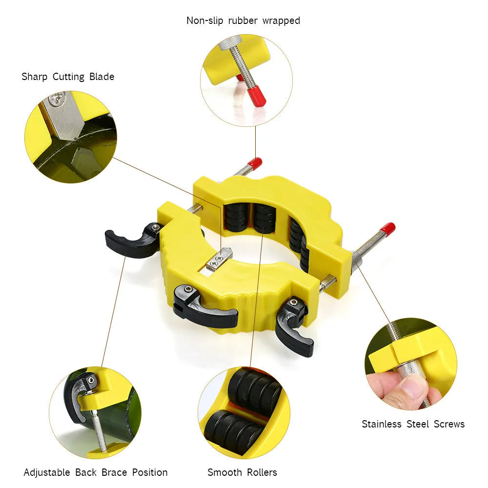 Yellow adjustable bottle cutter tool for cutting glass bottles in DIY projects