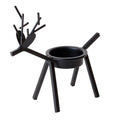 Black iron Christmas deer candlestick with elk bracket design for candle display