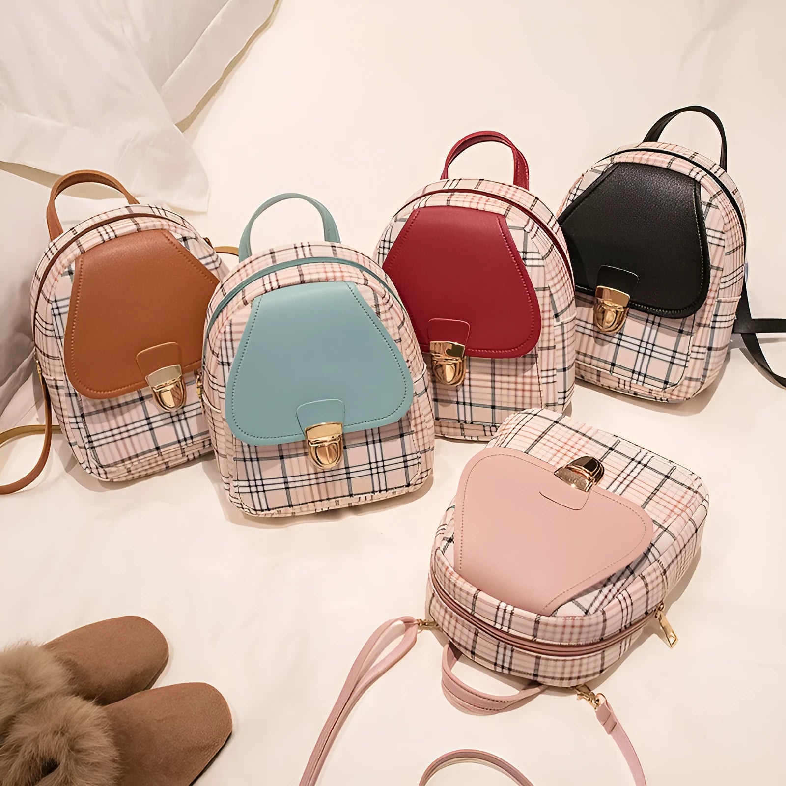 Diagonal cut one shoulder phone bag in PU fabric available in five colours.
