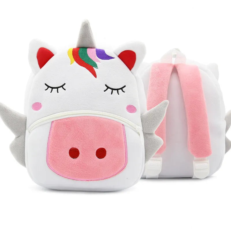 Plush children's backpack in animal design with dimensions 26x24x10cm