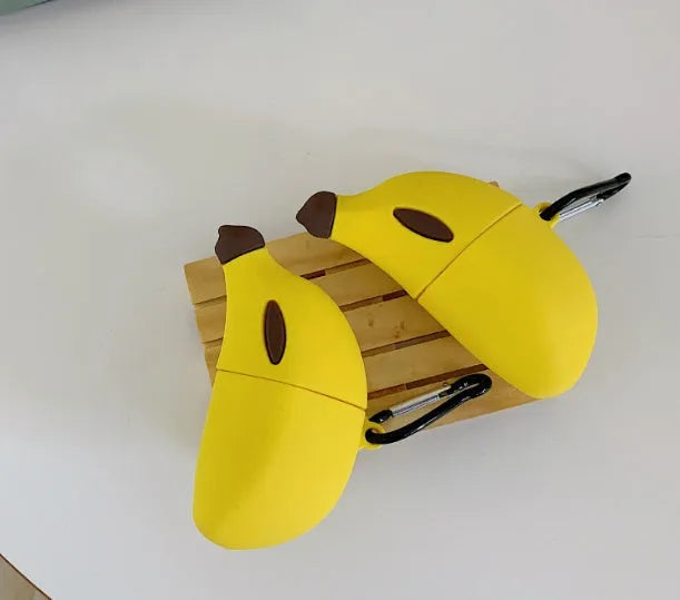 Yellow silicone protective case cover for Apple AirPods Pro and AirPods 3 wireless earbuds