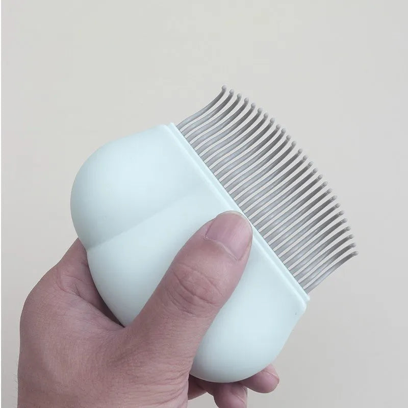Paw Soft deshedding brush for cats dogs puppies bunnies in blue pink white