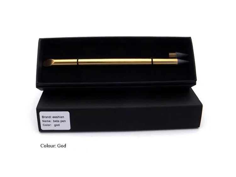 Inkless metal pen with alloy steel nib in silver, gold, rose gold, black or blue