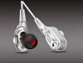 Dynamic in-ear wired headphones in cool black with 120cm cable and OP bag packaging