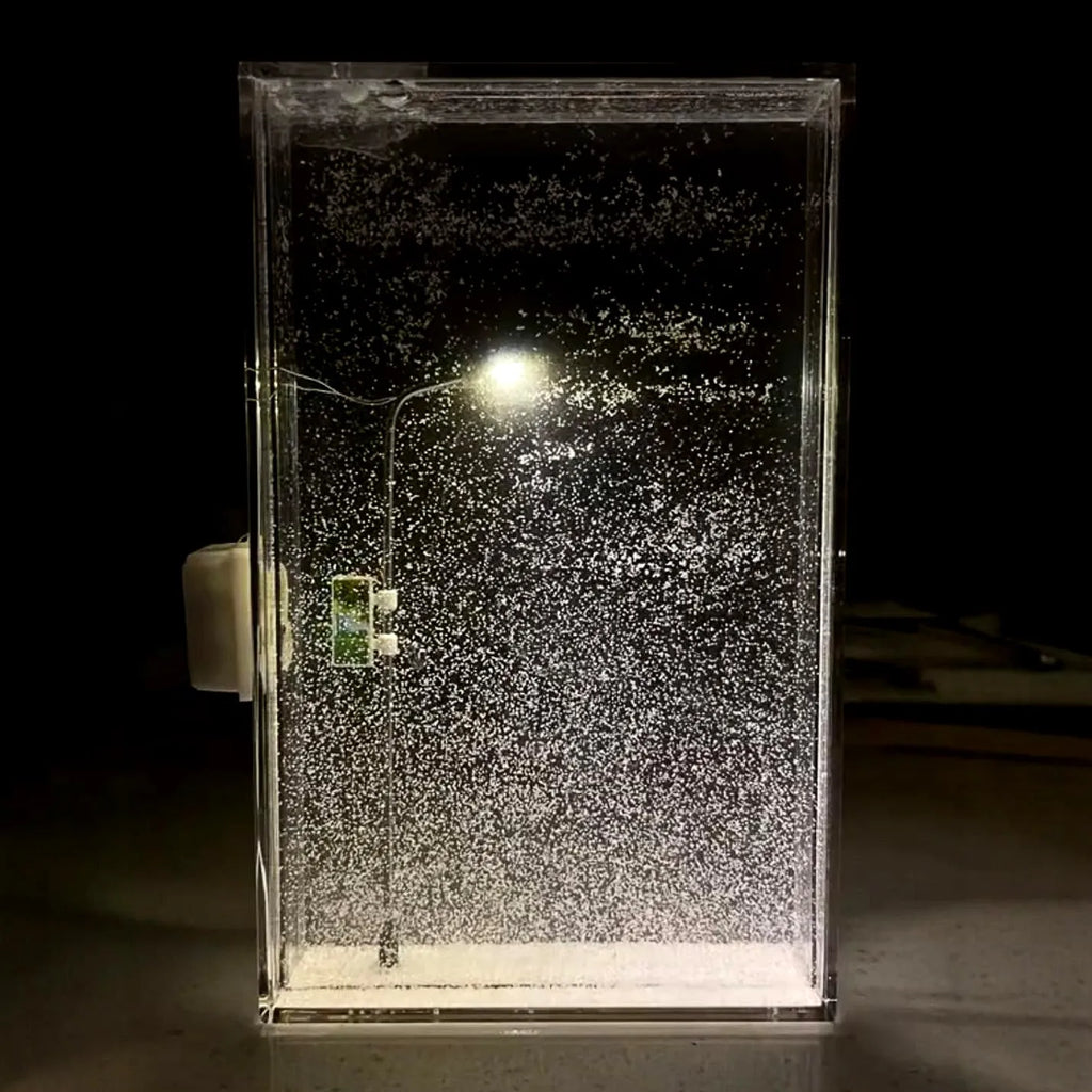 DIY snow night light kit with small street lights and winter landscape for Christmas desktop decor