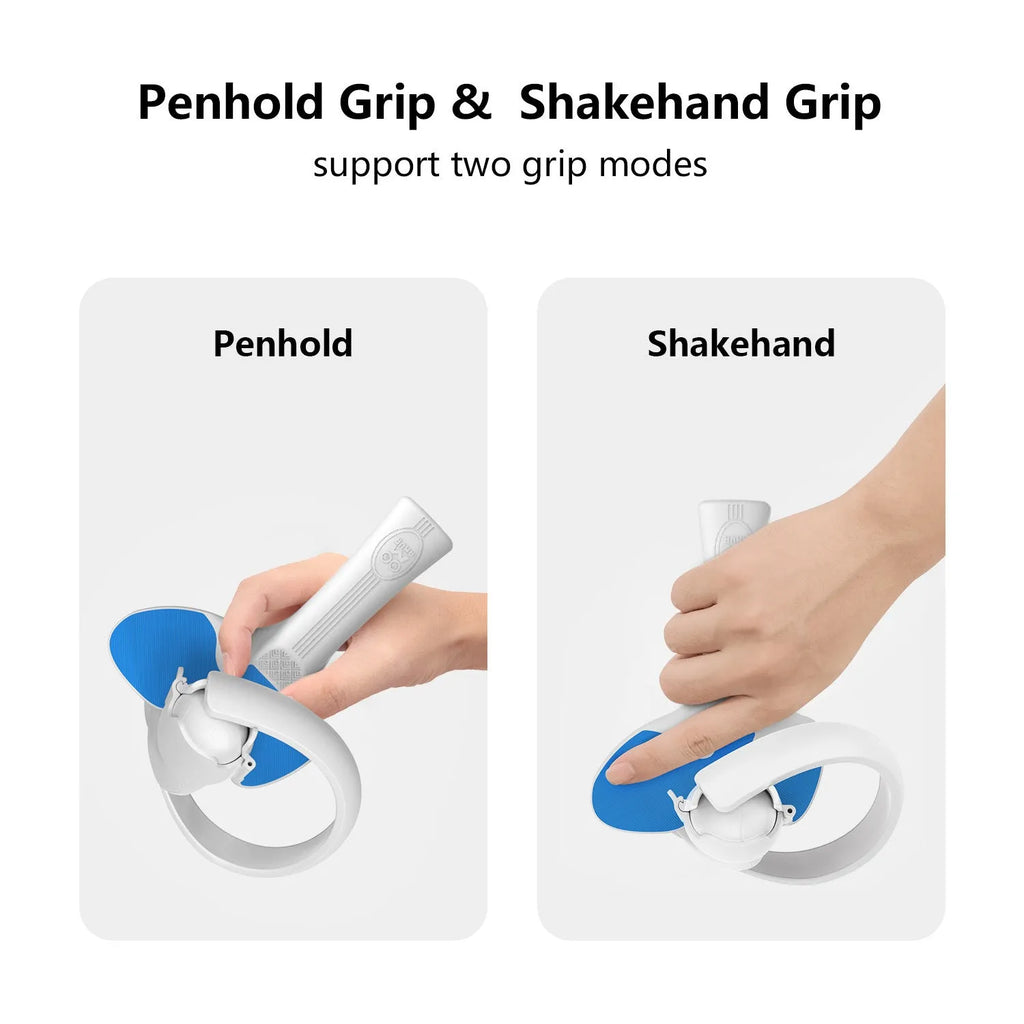 Red and blue plastic silicone Pico 4 VR controller table tennis racket hand grip measuring 160mm
