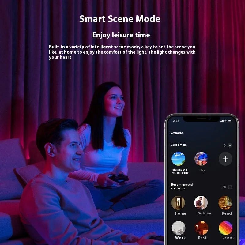 Smart RGBW colour changing ceiling lamp with American E26 base and remote control