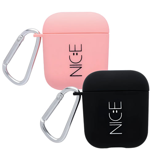 Apple AirPods earphone cover cases in PC plastic with decorative flower and smiley face designs