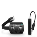 Black HD TV USB dongle device measuring 52mm by 26mm with HDMI output for 1920x1080 screen mirroring.