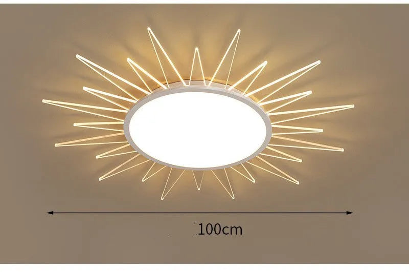 Aluminium circular LED ceiling lamp with remote dimming in multiple diameter sizes