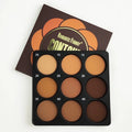 Dark matte makeup palette with nine waterproof colours and repair disk for punk and fashion styles