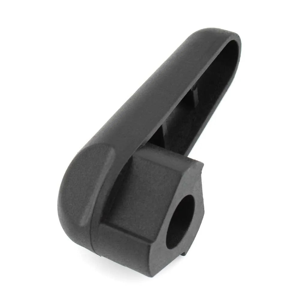 Black nylon quick release wrench for BMW motorcycle oil cap on a 7x10x3 cm scale.