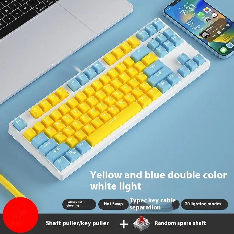 87-key mechanical keyboard with two-tone colour options and hot-plug switch capability