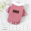 Grey lambswool dog vest with fleece lining shown on a dog model