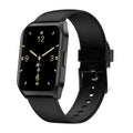 Smart watch with 1.69-inch screen showing heart rate data, worn on silicone wrist strap