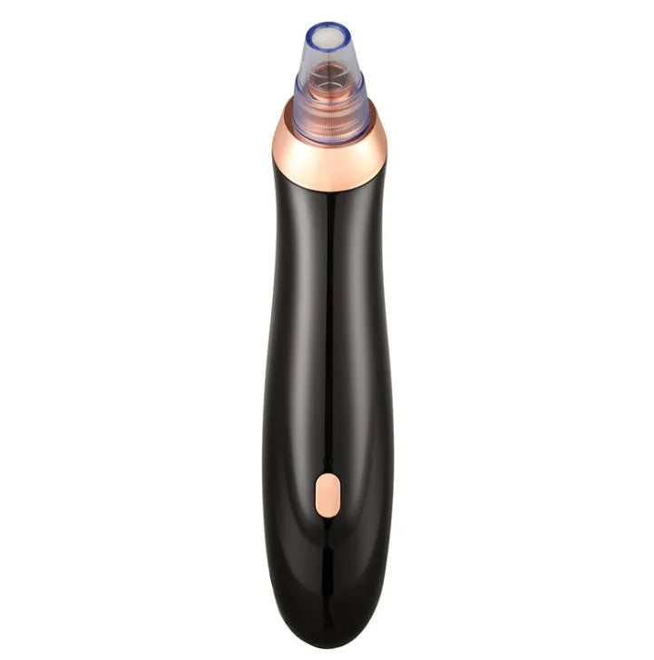 Electric blackhead remover device with multiple nozzle attachments for facial pore cleaning