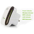 Wireless WiFi Repeater 300Mbps with 2dBi antennas, UK plug, white and black