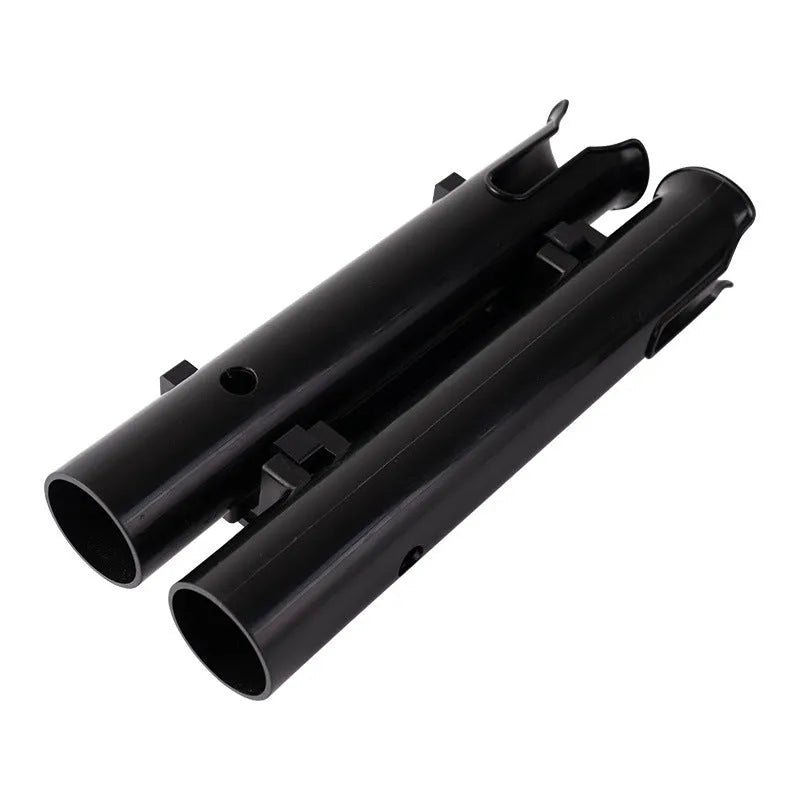 Carbon motorcycle fishing rod rack with plastic frame for rod transport