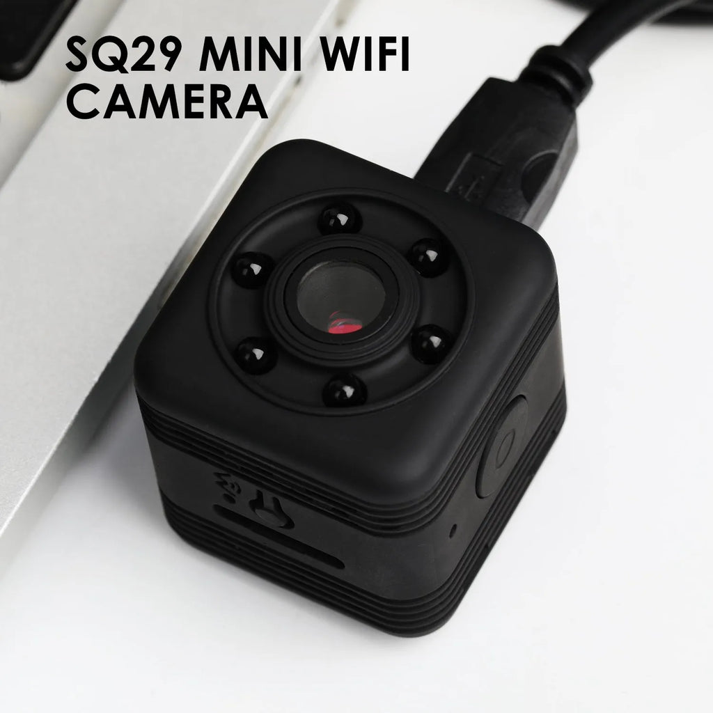 Black waterproof sports camera with 240 minute battery life for continuous action recording