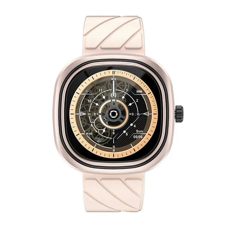 Bluetooth smart bracelet sports watch with TFT touch screen and silicone wristband in pink, black, or green colours
