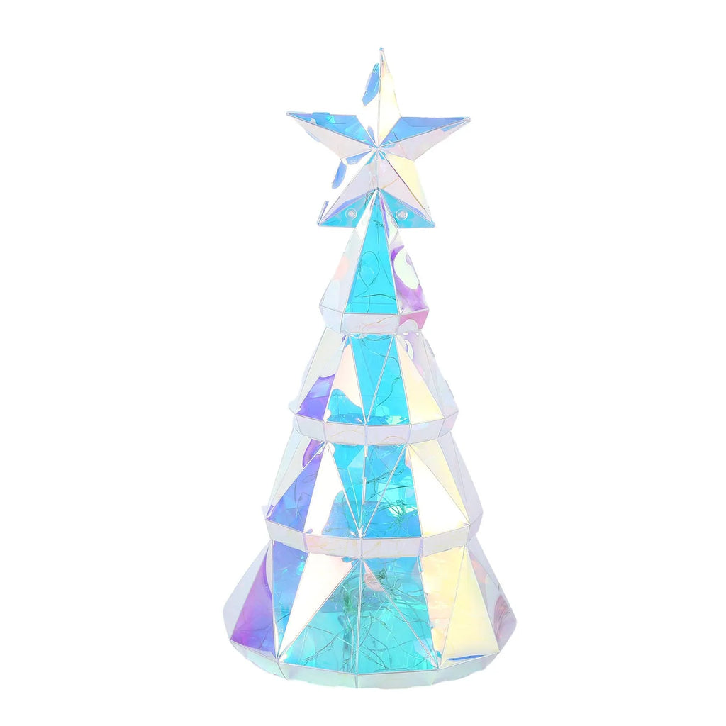 Colourful cartoon Christmas tree light ornament with PET plastic construction measuring 14.5×4.8×20cm