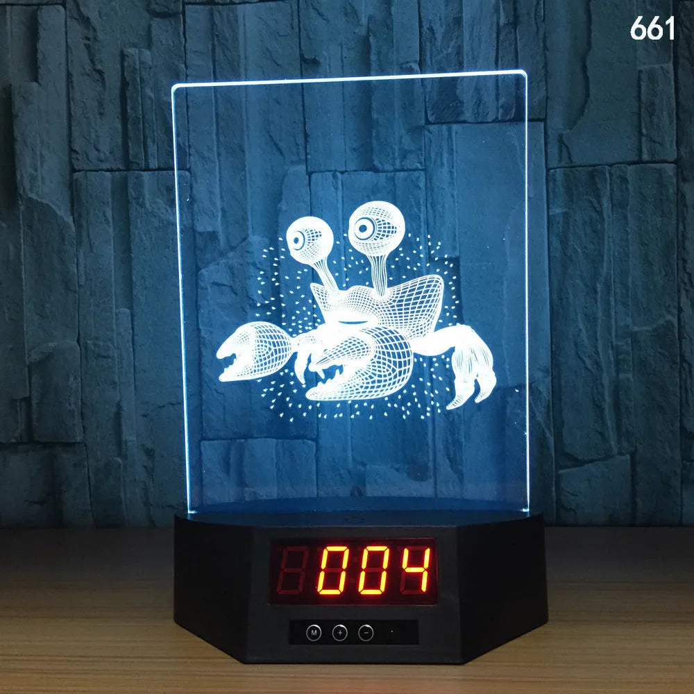 European-style wireless charging table lamp with glowing 3D dolphin LED night light.
